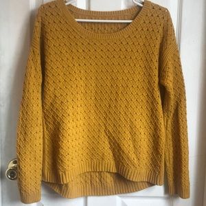Vintage Mustard Yellow Knit Sweater Size M